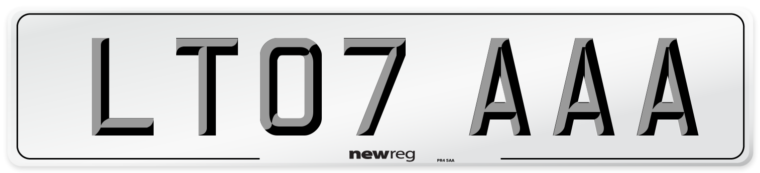 LT07 AAA Number Plate from New Reg